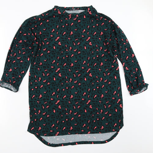 Studio Womens Green Animal Print  Pullover Jumper Size 12
