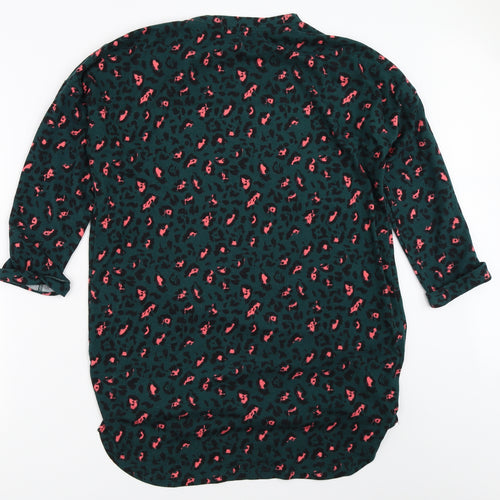 Studio Womens Green Animal Print  Pullover Jumper Size 12