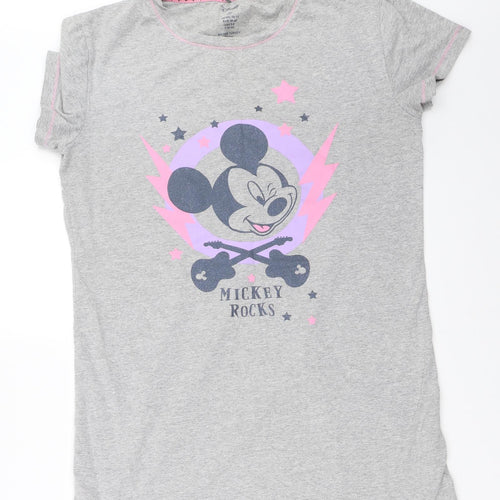 Primark Womens Grey Solid  Top Dress Size 10  - mickey mouse