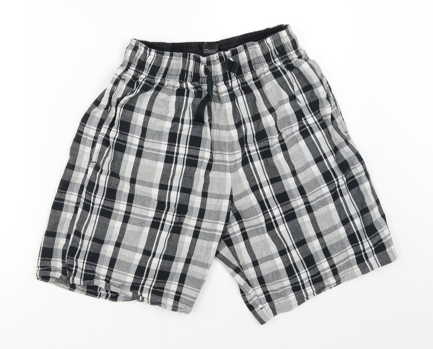F&F Mens Grey Check  Bermuda Shorts Size M