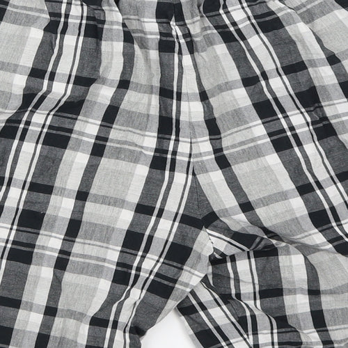 F&F Mens Grey Check  Bermuda Shorts Size M