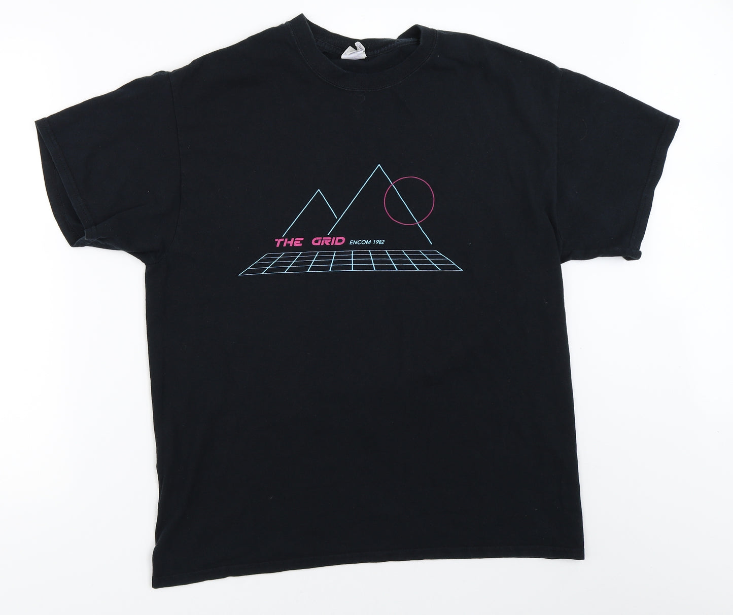 Gildan Mens Black    T-Shirt Size L