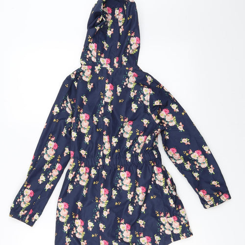 Primark Girls Blue Floral  Rain Coat Coat Size 6-7 Years