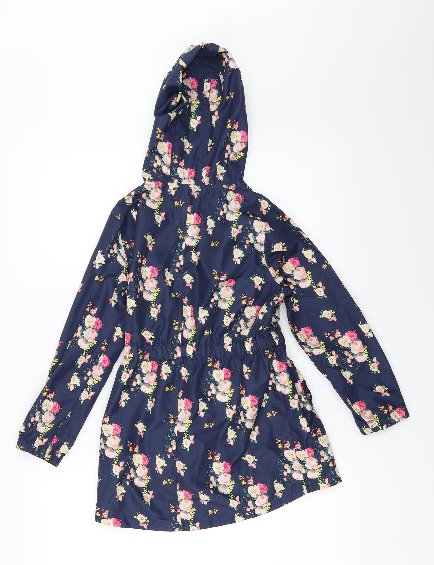 Primark Girls Blue Floral  Rain Coat Coat Size 6-7 Years