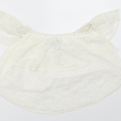 Missguided Womens Ivory   Basic Blouse Size 8