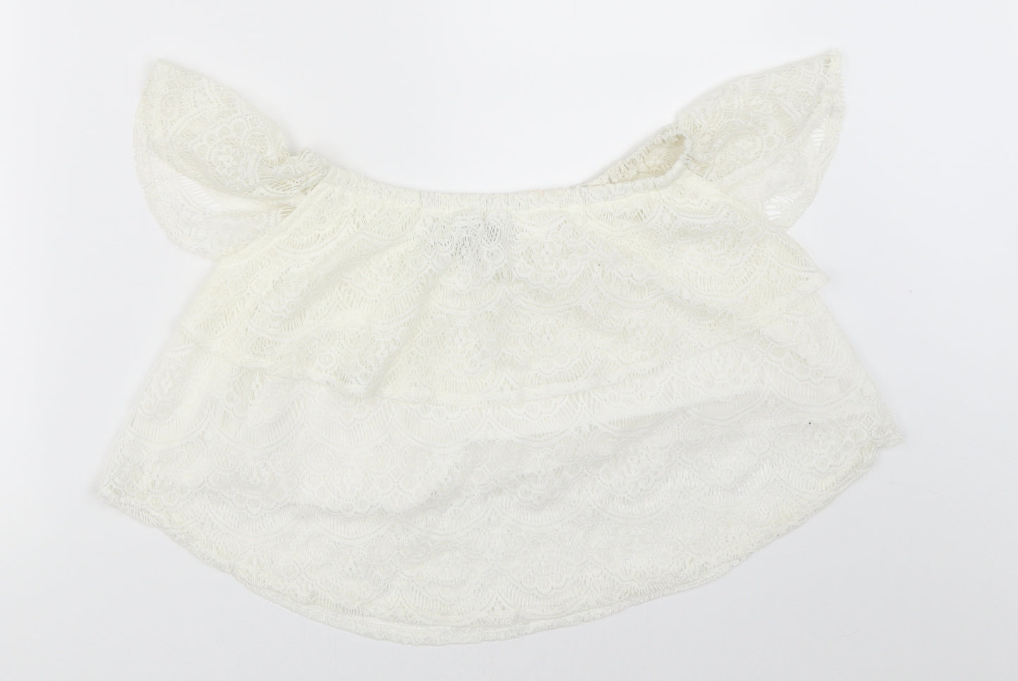 Missguided Womens Ivory   Basic Blouse Size 8