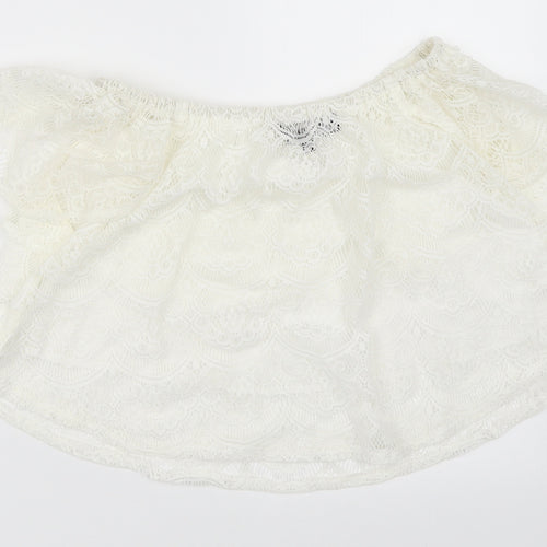 Missguided Womens Ivory   Basic Blouse Size 8