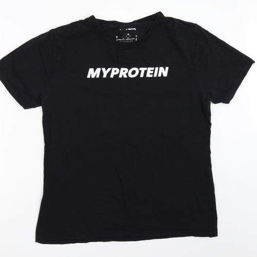 Myprotein Mens Black    T-Shirt Size L