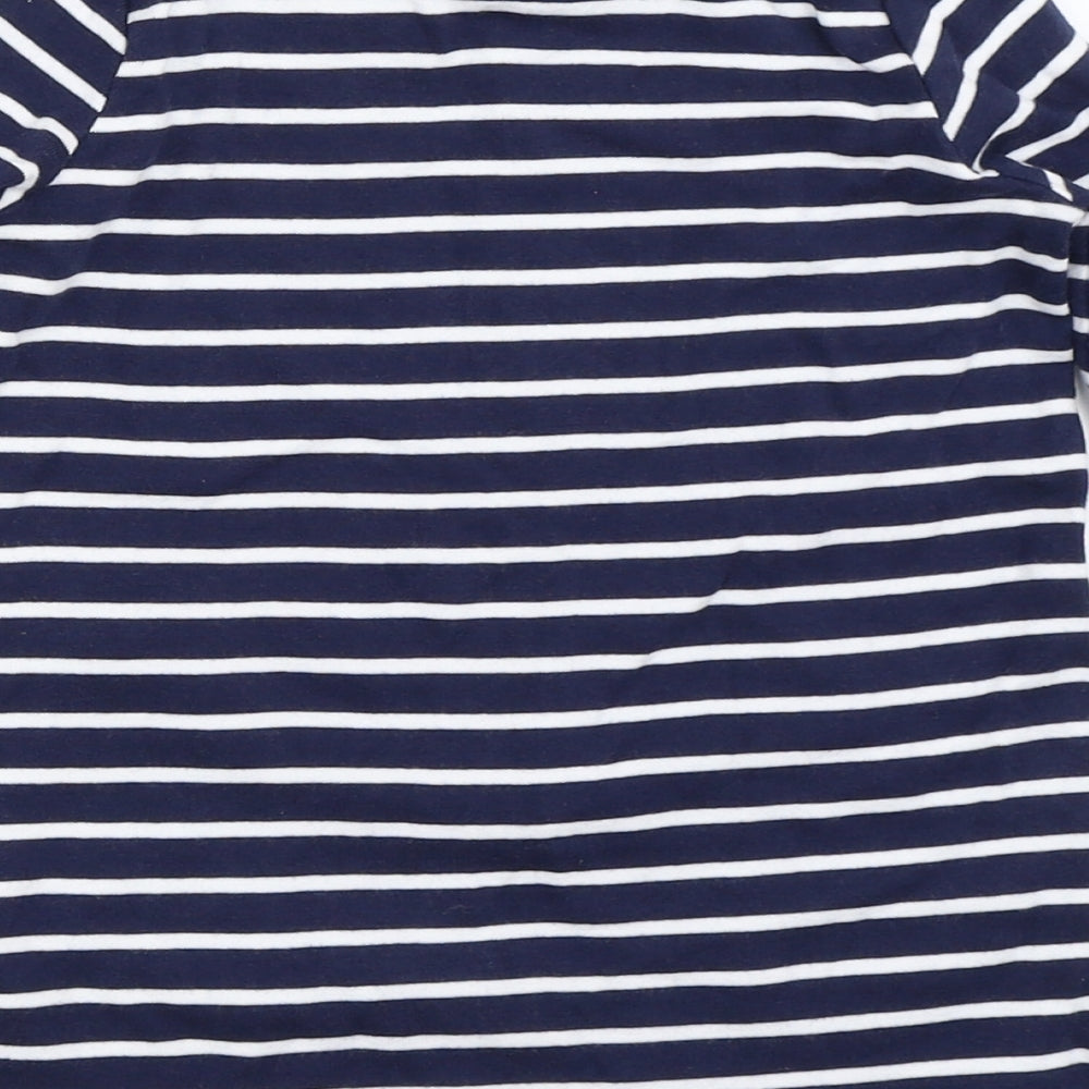 F&F Girls Blue Striped  T-Shirt Dress  Size 2-3 Years  - christmas