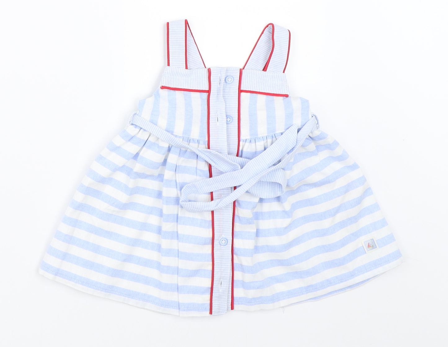 Sergent Major Girls Blue Spotted  Fit & Flare  Size 0-3 Months