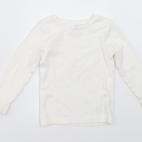 NEXT Girls White   Basic T-Shirt Size 6-9 Months