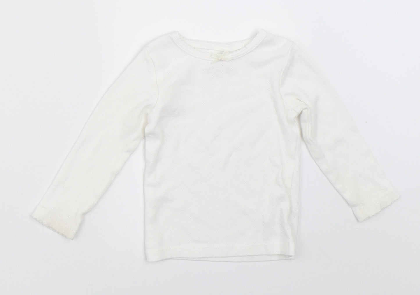 NEXT Girls White   Basic T-Shirt Size 6-9 Months