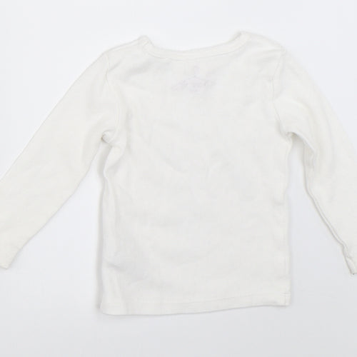 NEXT Girls White   Basic T-Shirt Size 6-9 Months