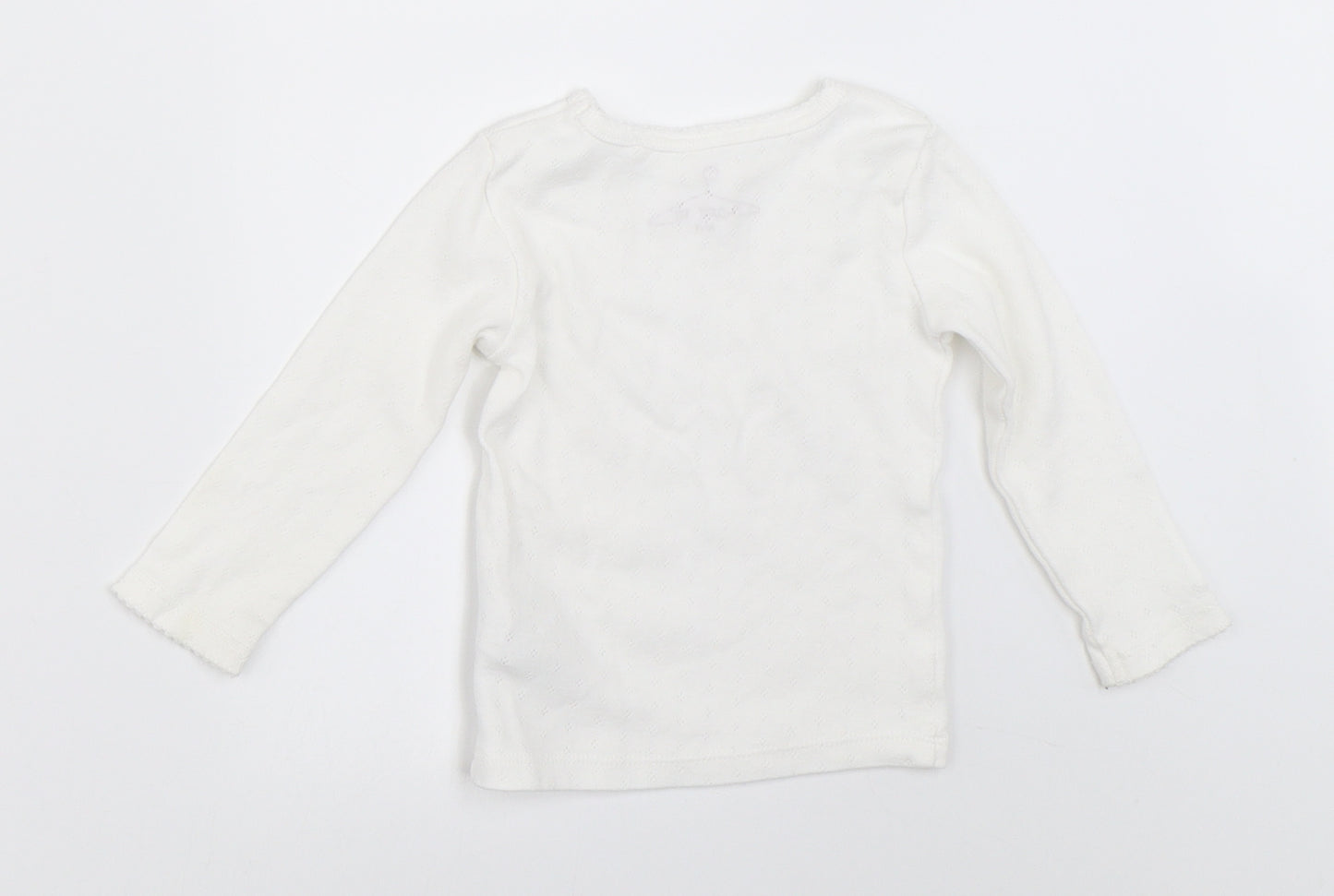 NEXT Girls White   Basic T-Shirt Size 6-9 Months