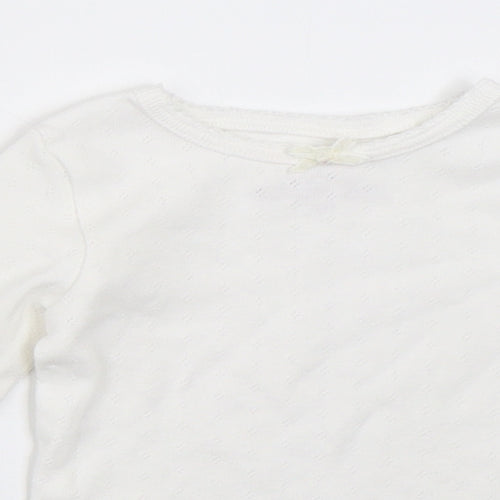 NEXT Girls White   Basic T-Shirt Size 6-9 Months