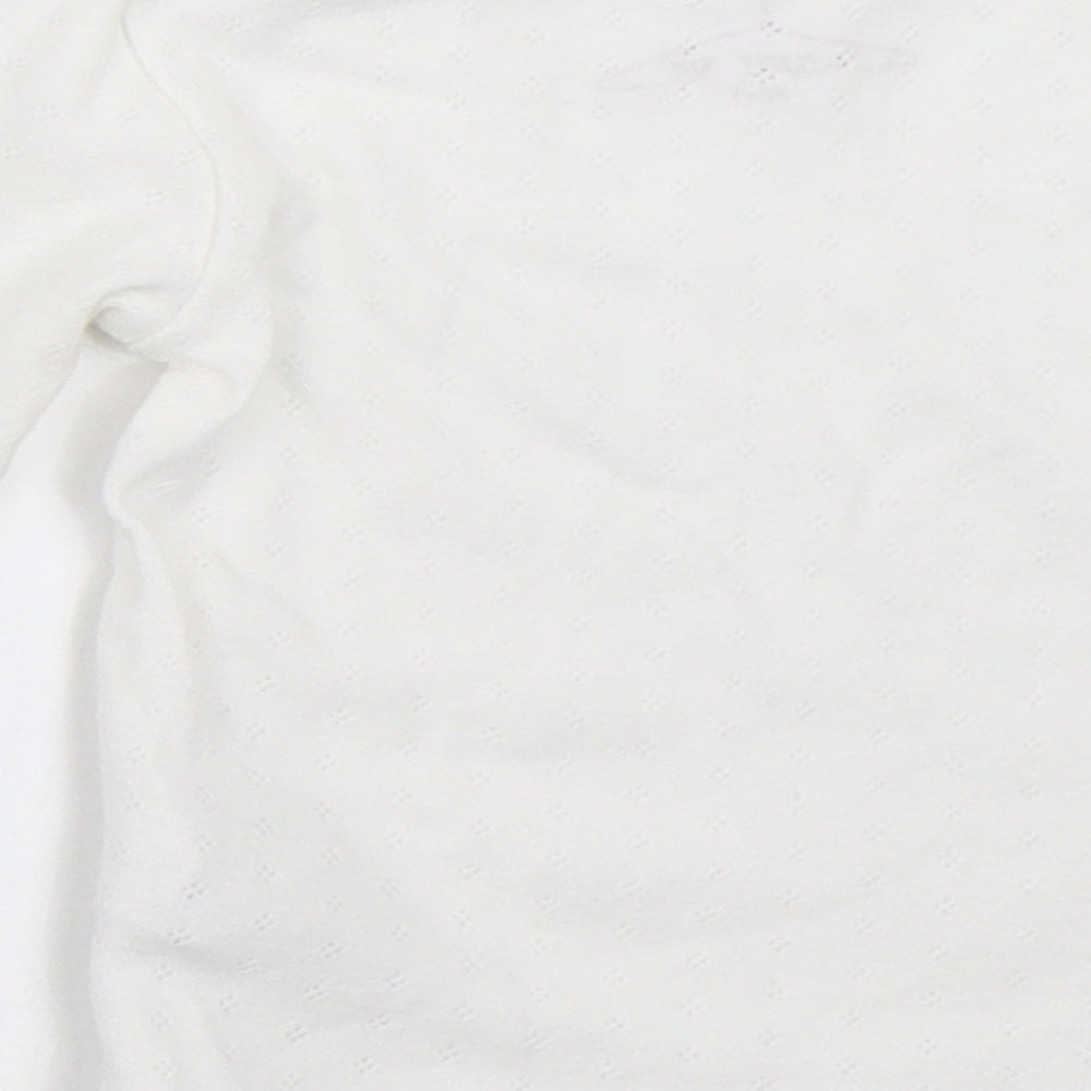 NEXT Girls White   Basic T-Shirt Size 6-9 Months