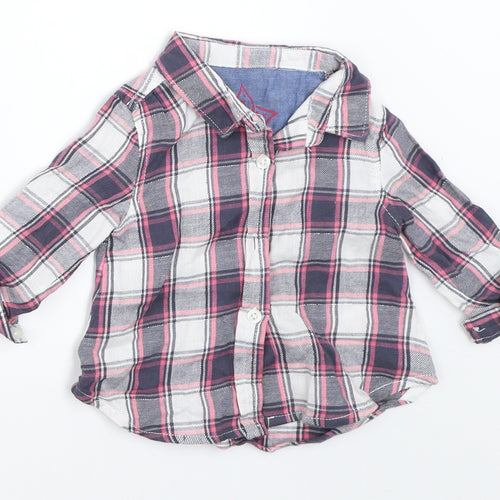 Primark Girls Grey Check  Basic Button-Up Size 6-9 Months