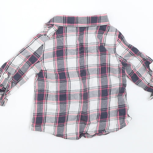 Primark Girls Grey Check  Basic Button-Up Size 6-9 Months