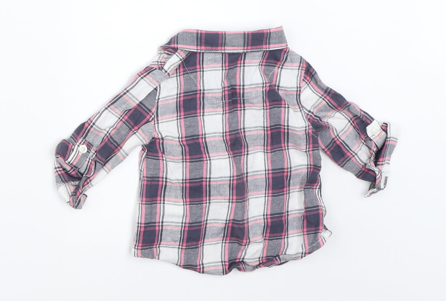 Primark Girls Grey Check  Basic Button-Up Size 6-9 Months