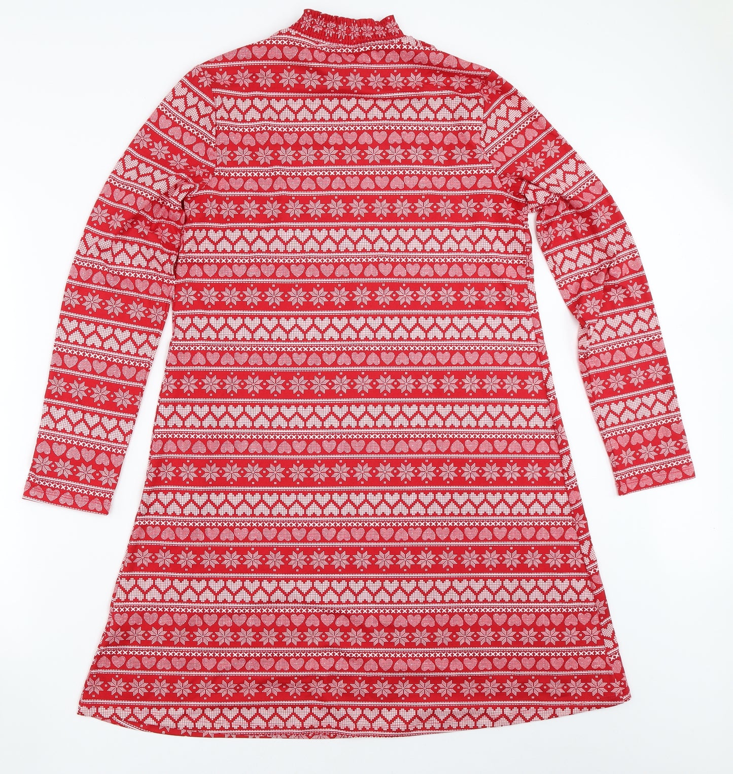 Matalan Womens Red Fair Isle  Trapeze & Swing  Size 10