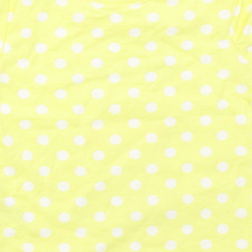 George Girls Yellow Polka Dot  Basic T-Shirt Size 0-3 Months
