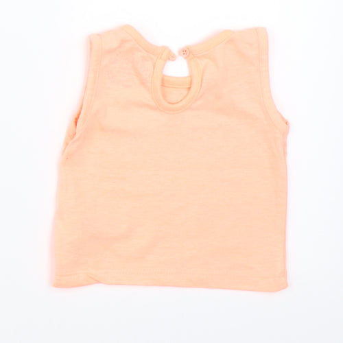 Earlydays Girls Orange   Basic T-Shirt Size 0-3 Months