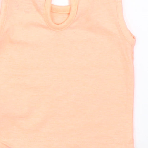 Earlydays Girls Orange   Basic T-Shirt Size 0-3 Months