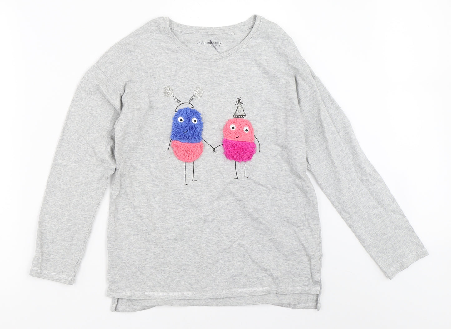 NEXT Girls Grey   Basic T-Shirt Size 12 Years