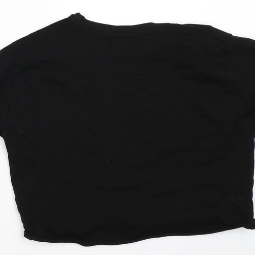 New Look Girls Black   Cropped T-Shirt Size 12-13 Years