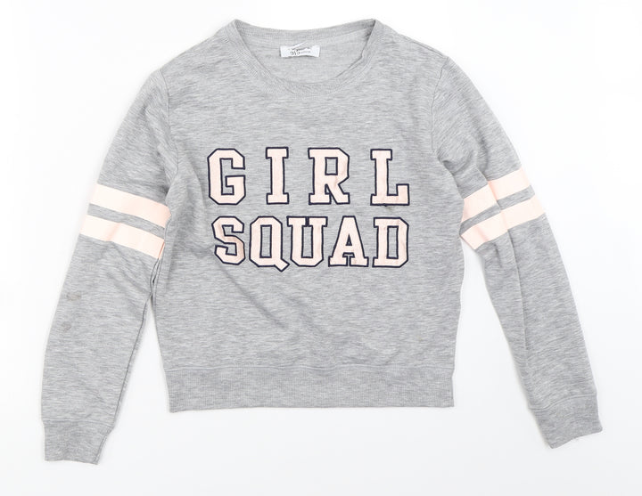 New Look Girls Grey   Pullover Sweatshirt Size S