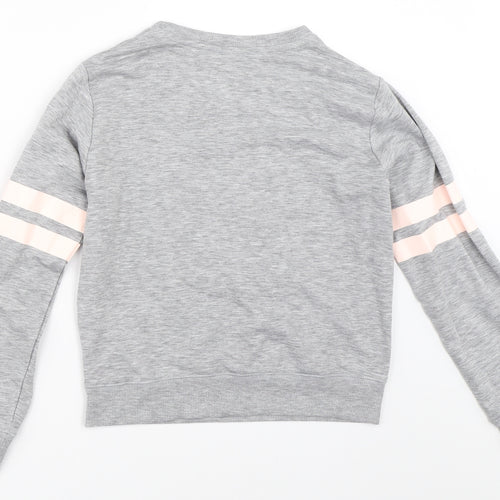 New Look Girls Grey   Pullover Sweatshirt Size S