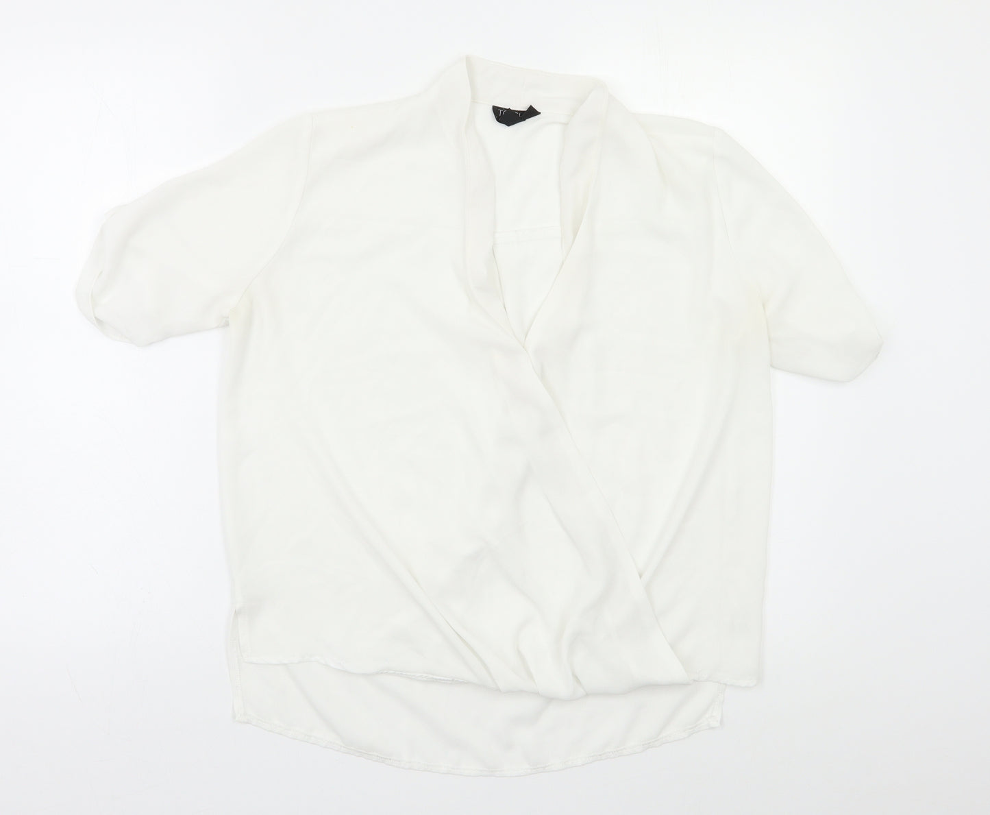 Topshop Womens White   Basic Blouse Size 6