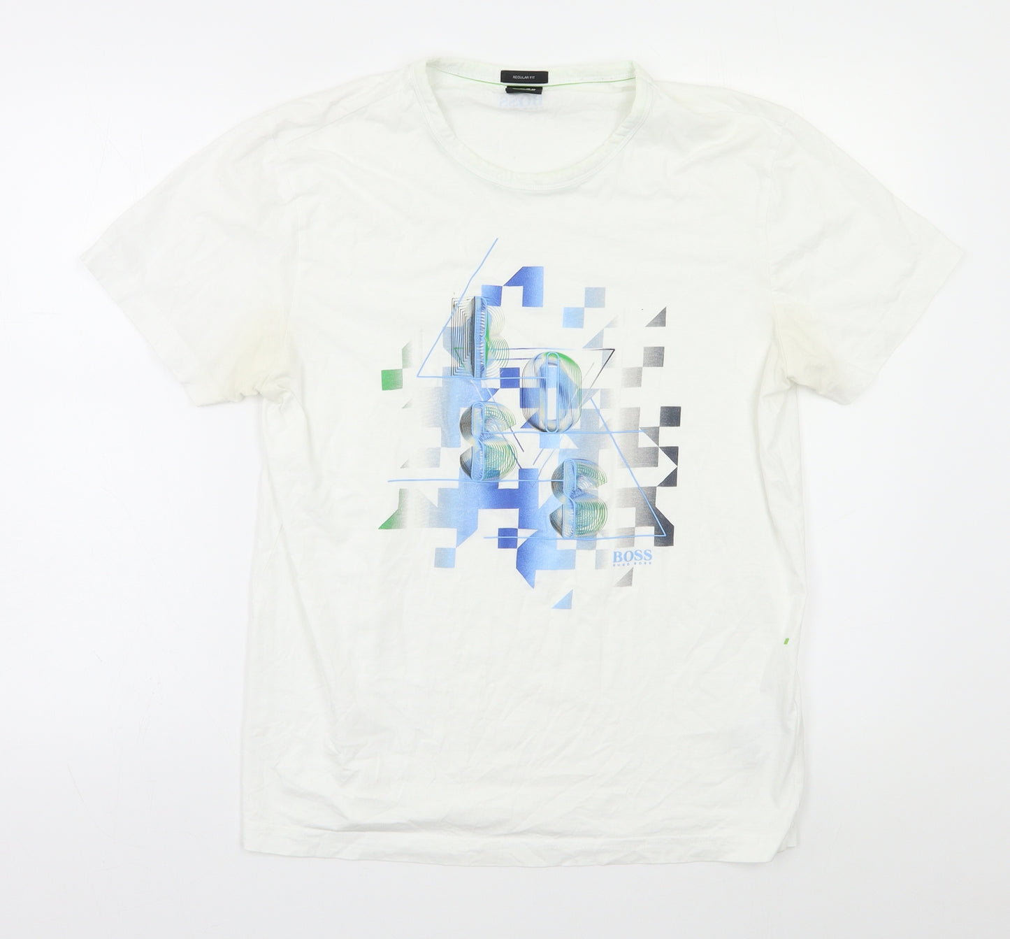 Boss Mens White    T-Shirt Size M