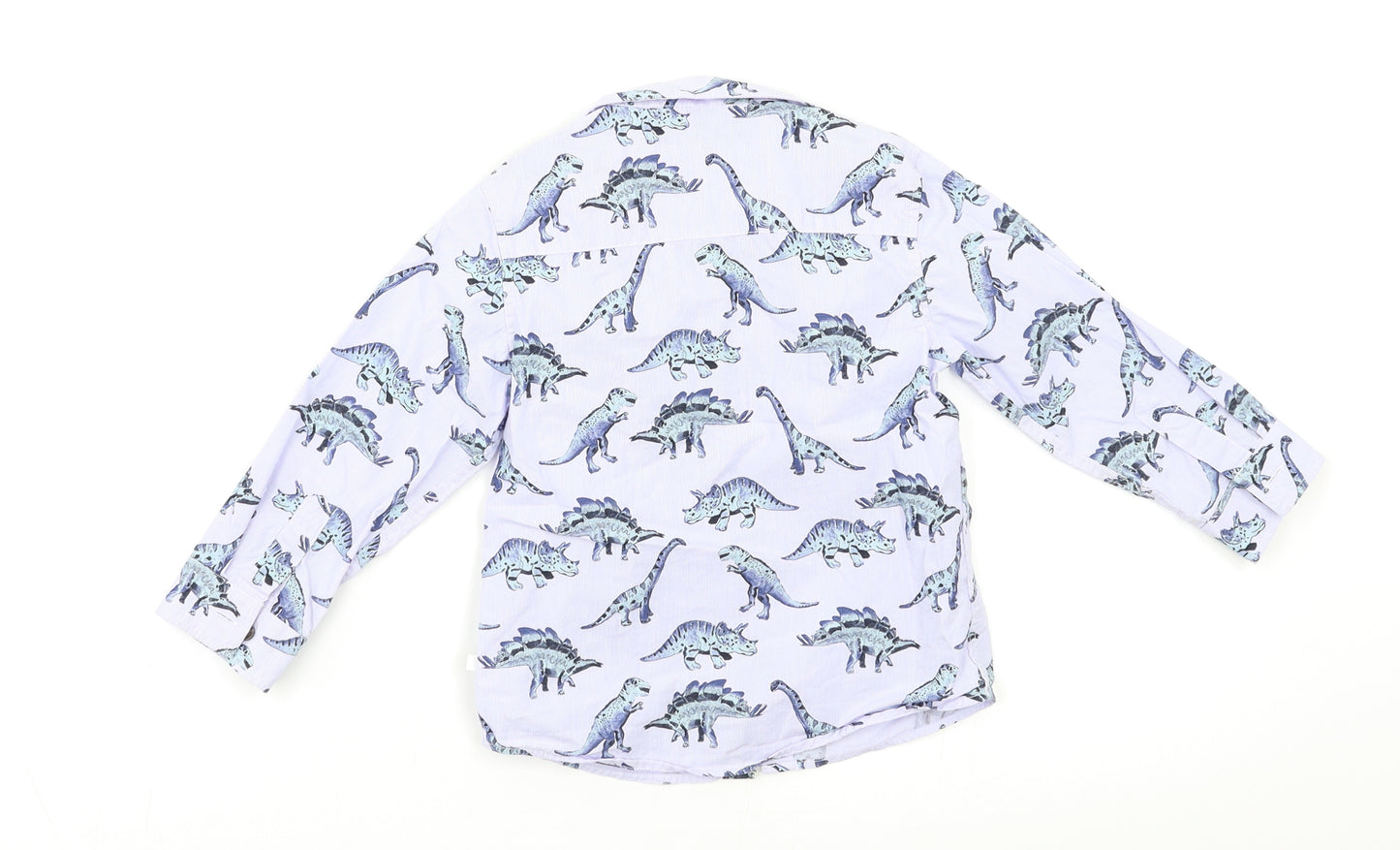 NEXT Baby Blue Geometric  Basic Button-Up Size 12 Months  - Dinosaur