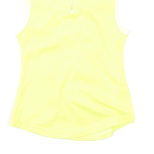 Preworn Girls Yellow Floral  Basic Blouse Size 2-3 Years