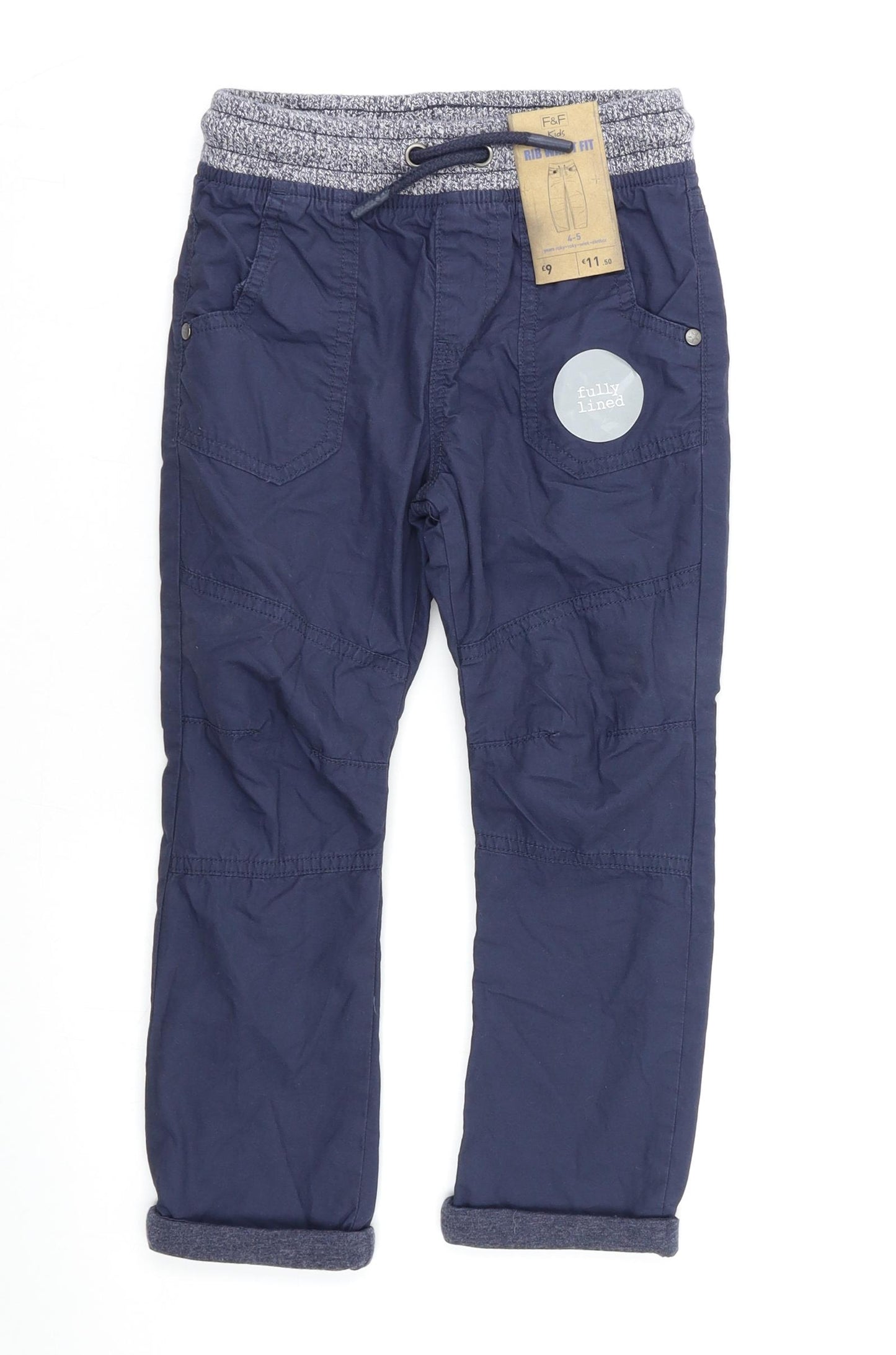 F&F Boys Blue   Jogger Trousers Size 4-5 Years