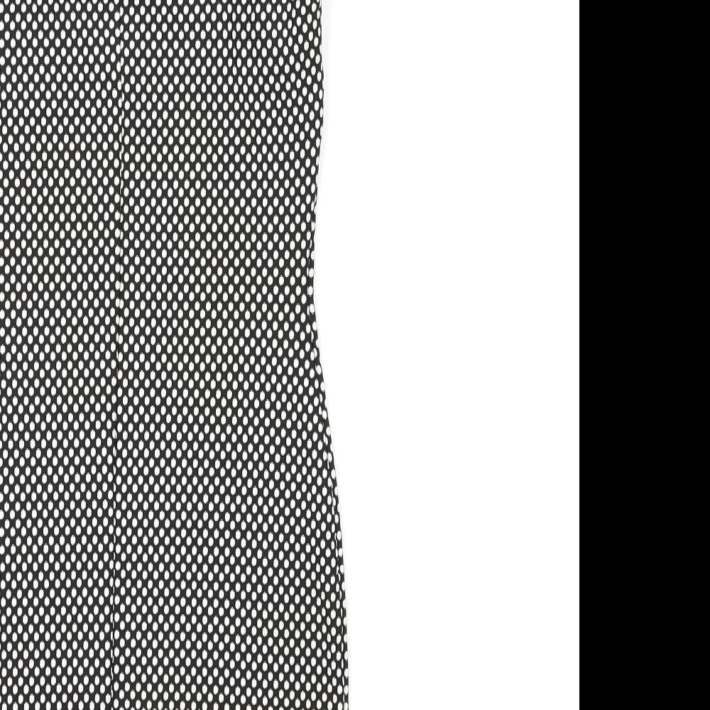 NEXT Womens Black Polka Dot  Bodycon  Size 10