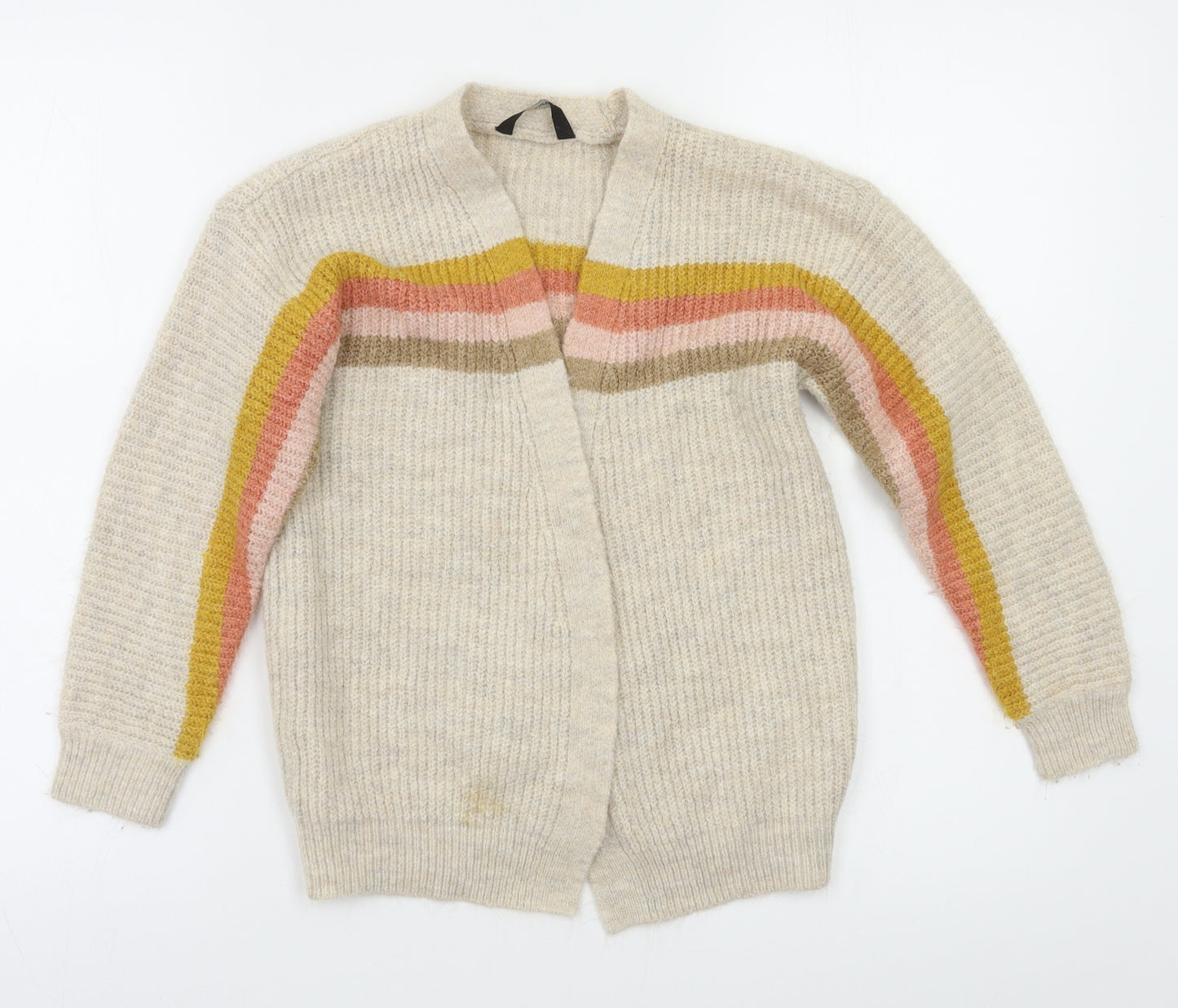 George Girls Beige Striped  Cape Jumper Size 7-8 Years