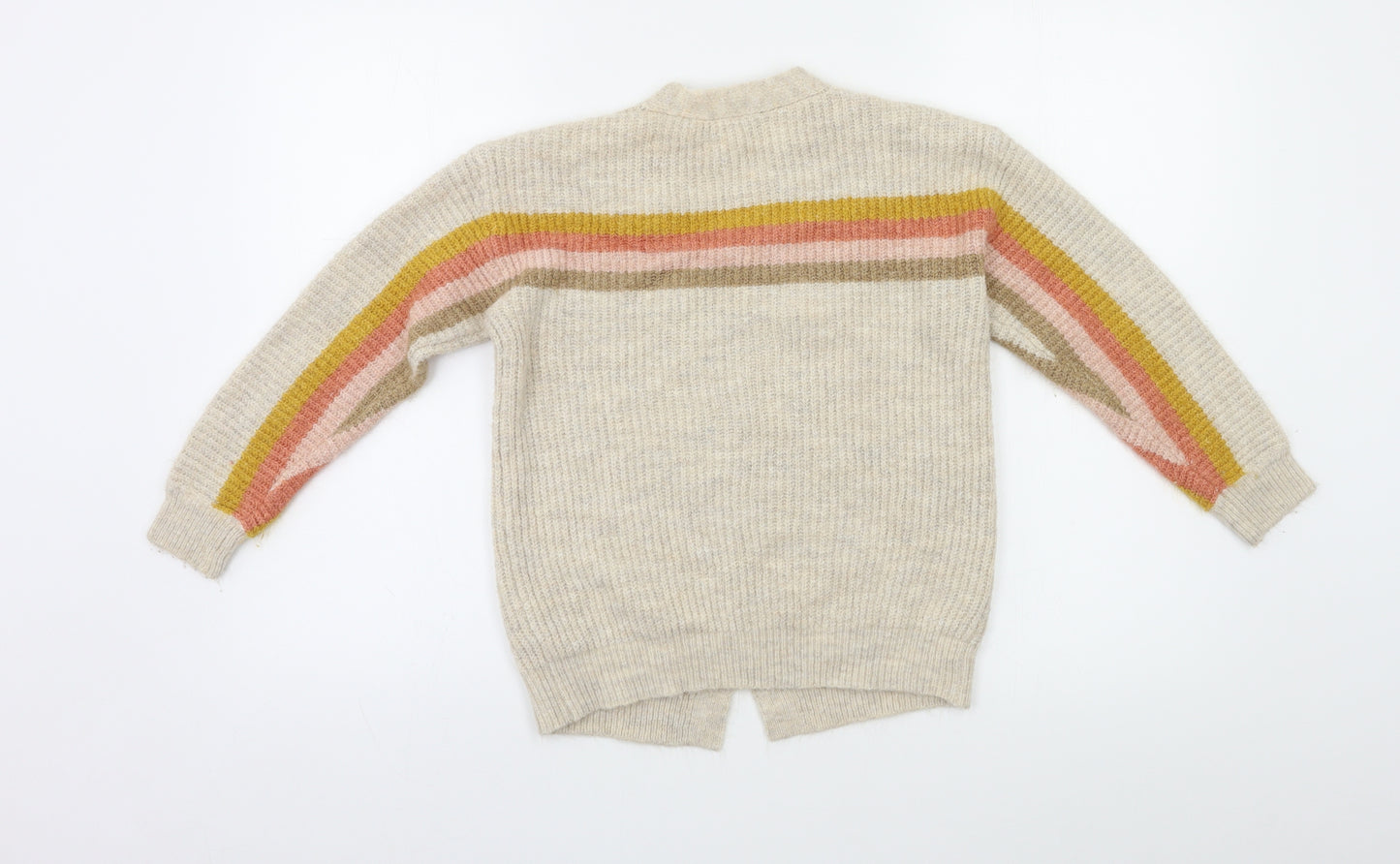George Girls Beige Striped  Cape Jumper Size 7-8 Years
