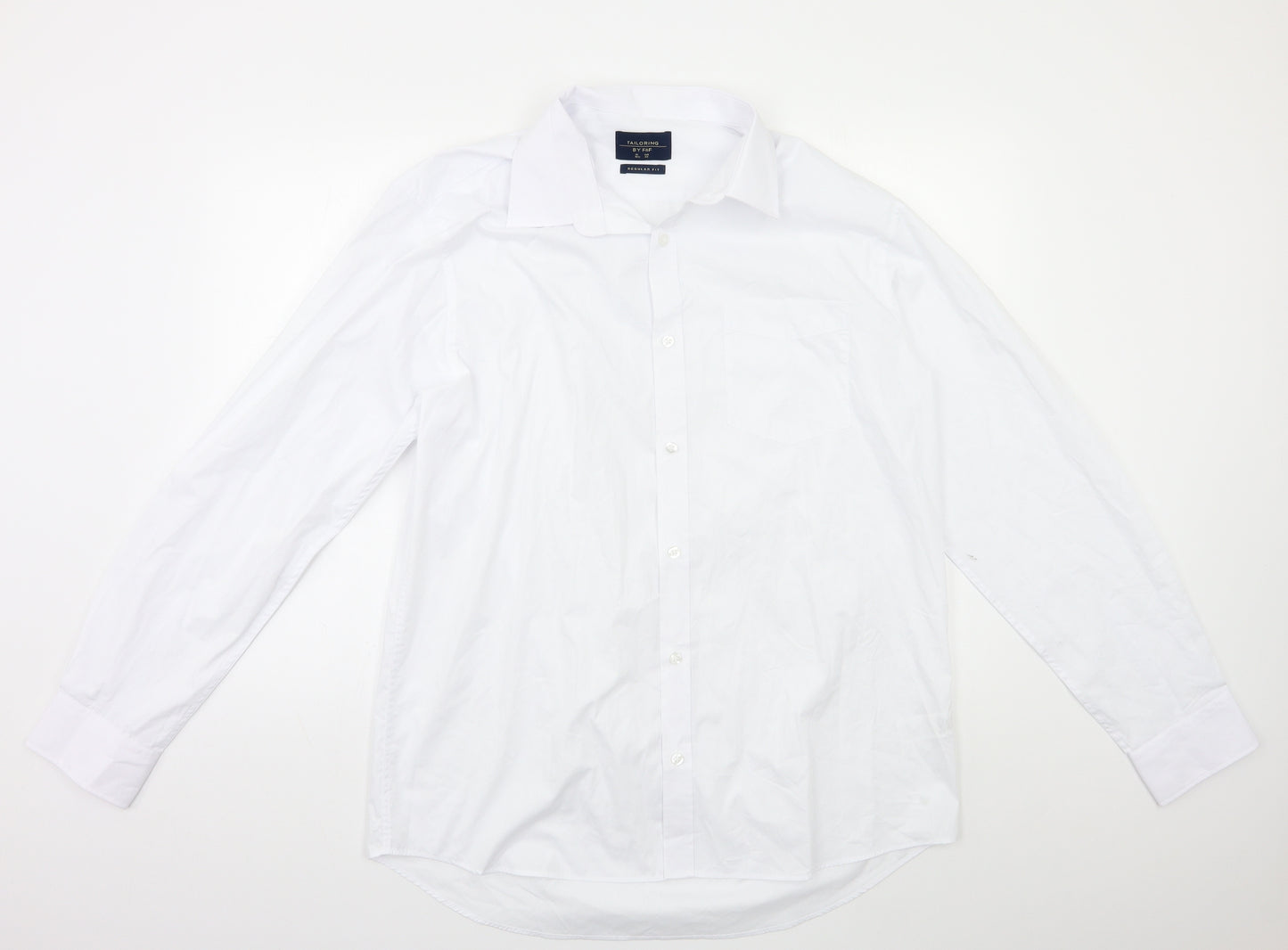 F&F Mens White    Dress Shirt Size 16.5
