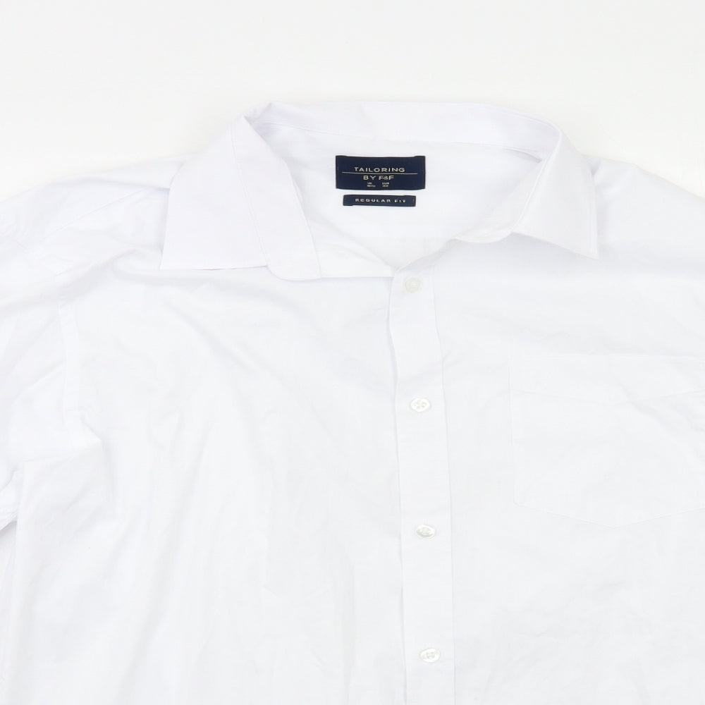 F&F Mens White    Dress Shirt Size 16.5