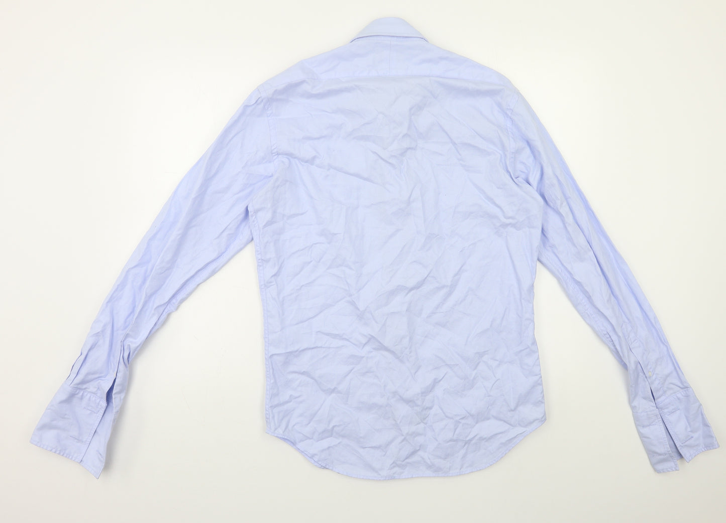 T.M.Lewin Mens Blue    Dress Shirt Size 15