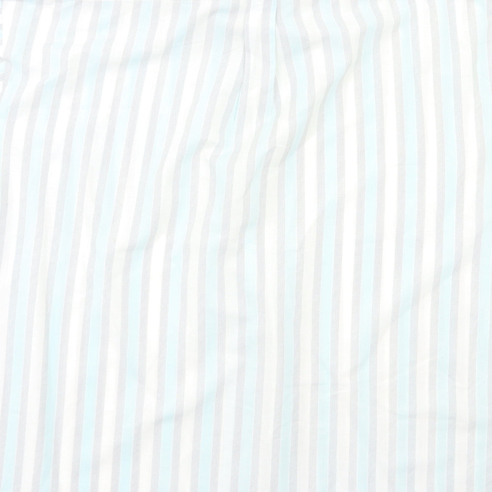 Paolo Borghesi Mens Green Striped   Button-Up Size L
