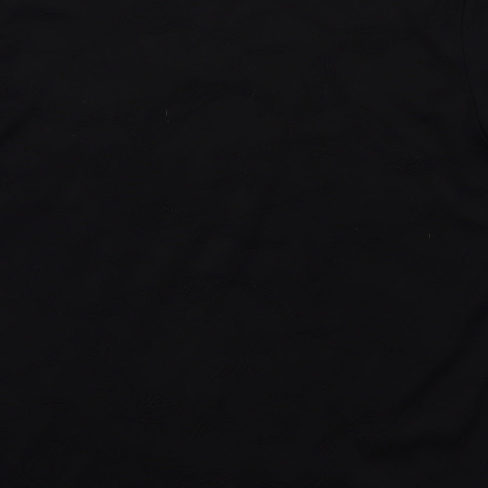 Bonita Womens Black Floral  Basic Blouse Size XL