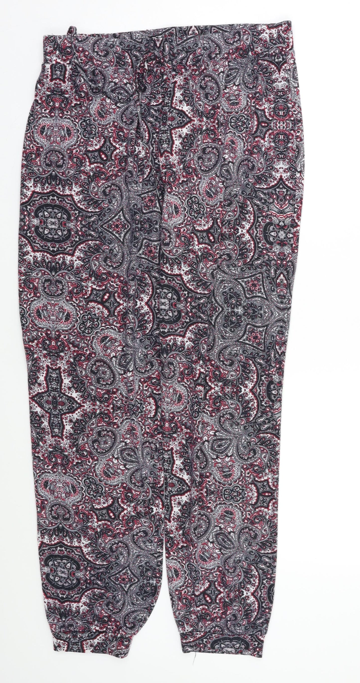 Atmosphere Womens Multicoloured Paisley  Trousers  Size 14 L28 in