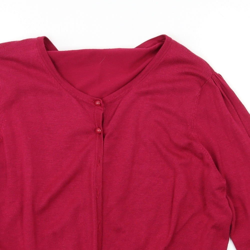 M&S Womens Purple   Cardigan Jumper Size 18