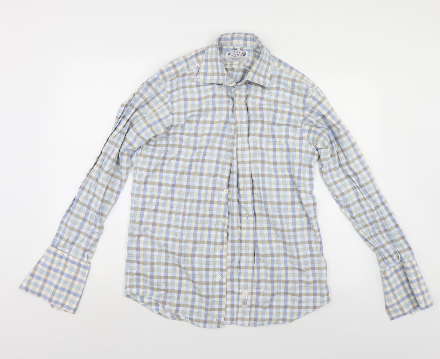 New & Lingwood Mens Multicoloured Check   Dress Shirt Size 15  - 15 in collar