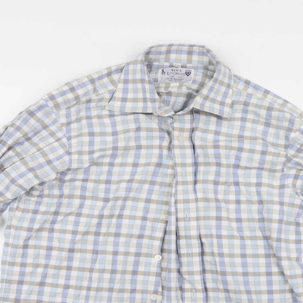 New & Lingwood Mens Multicoloured Check   Dress Shirt Size 15  - 15 in collar