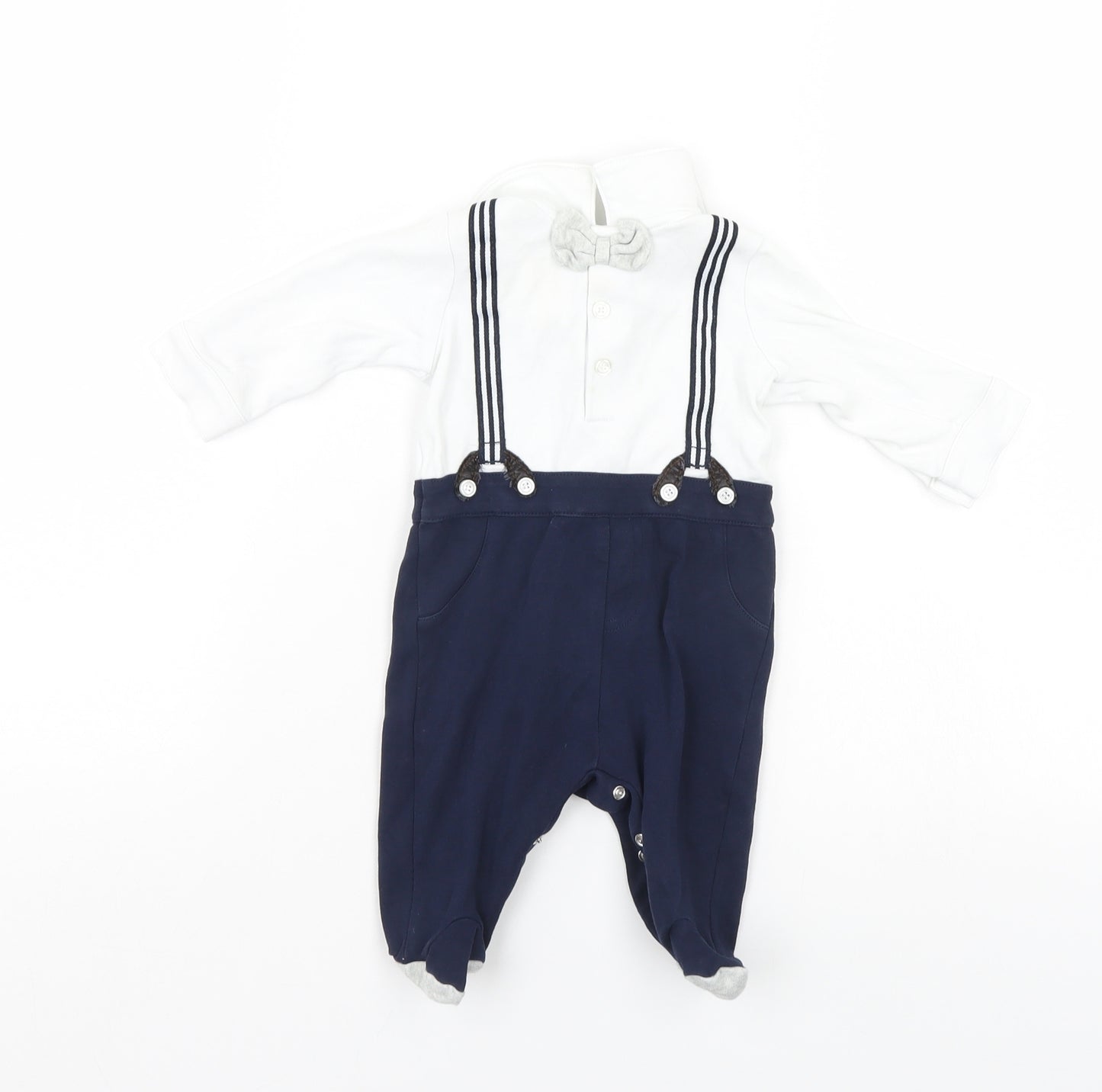 mamas & papas Boys Blue   Romper One-Piece Size 0-3 Months