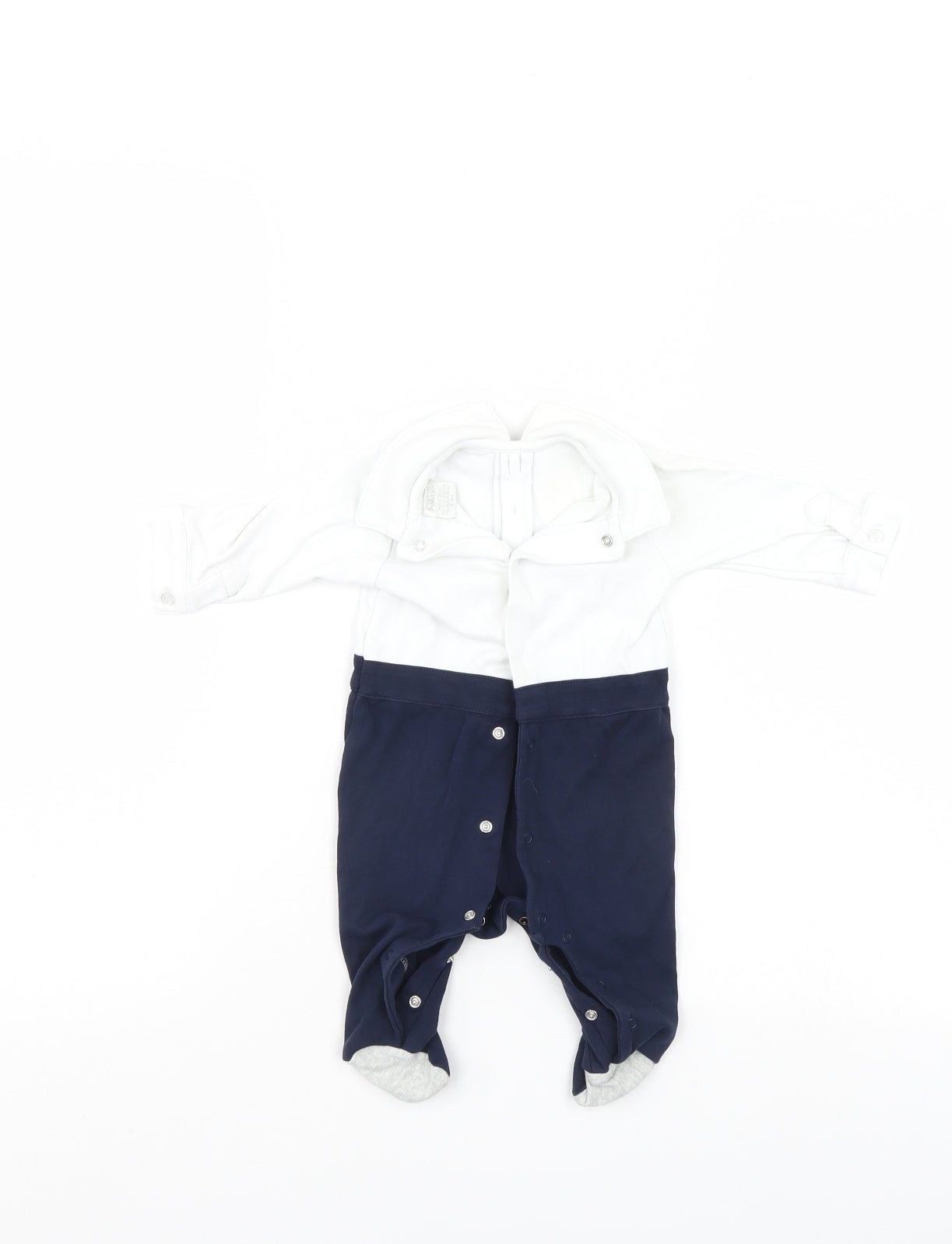 mamas & papas Boys Blue   Romper One-Piece Size 0-3 Months